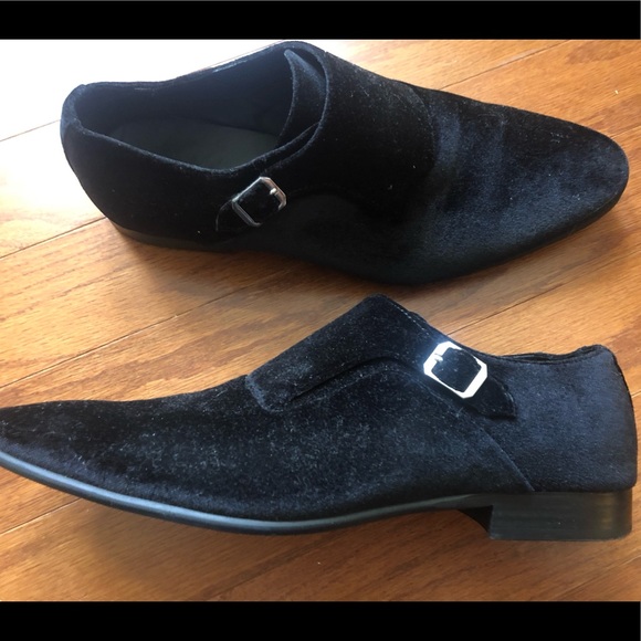 ASOS DESIGN monk strap velvet loafers - UK 11, US 12, EU 46 - Picture 4 of 5